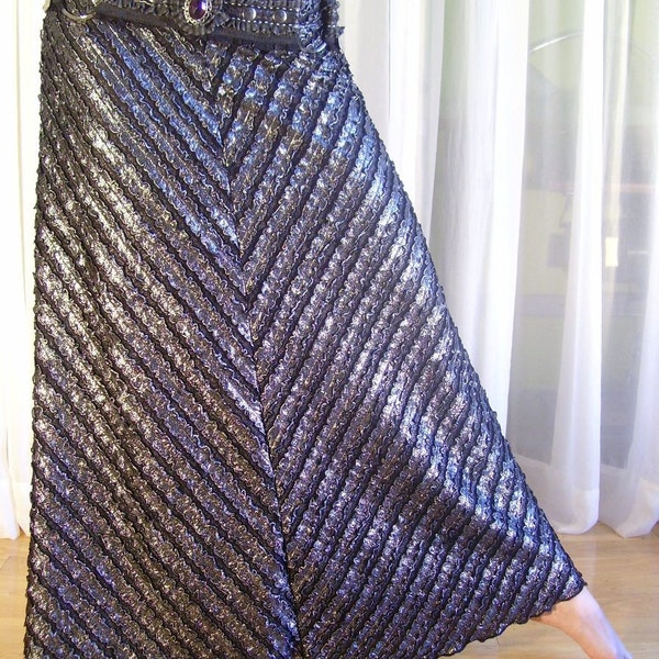 Tribal arrow mermaid skirt - YOUR SIZE - silver and black