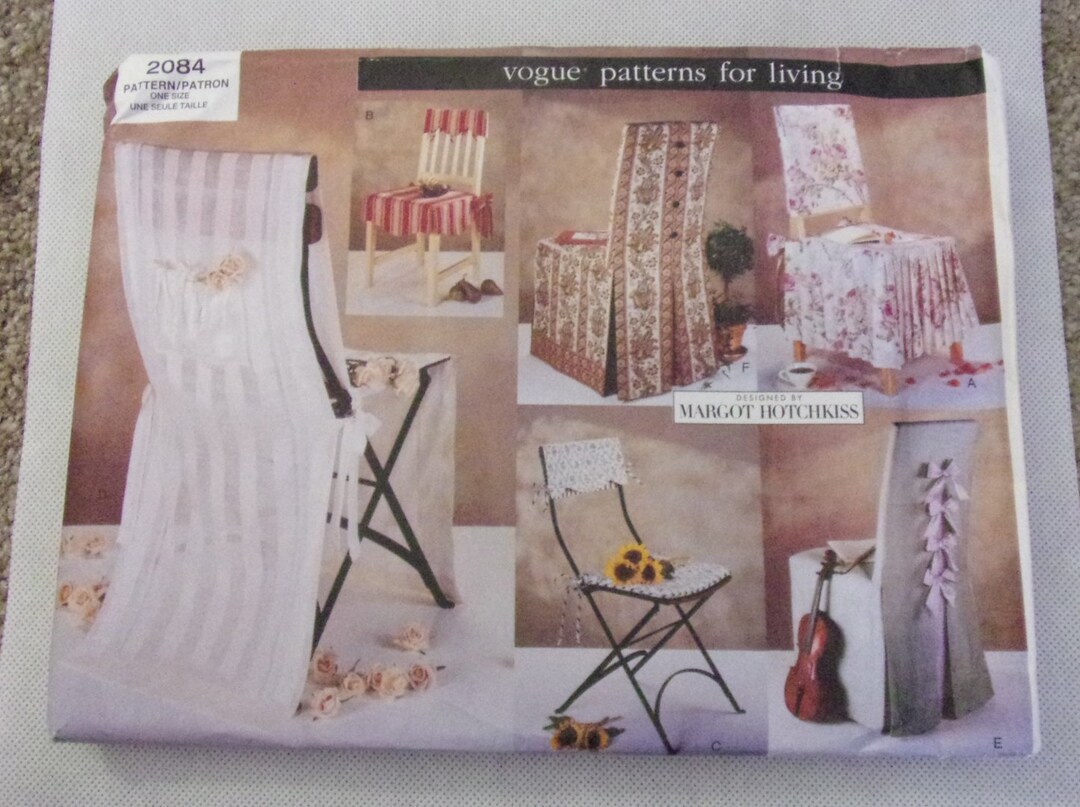 Vogue Patterns for Living 2084 Margot Hotchkiss Chair Covers Uncut - Etsy