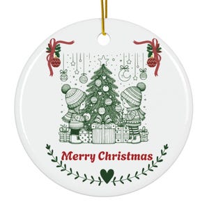 Christmas Vintage Style Decoration for Family Tree, Gifts, Xmas Decor, Holiday Ornament, Festive Keepsake