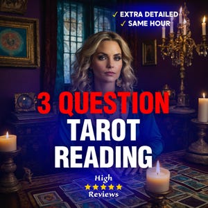 3 Question Tarot Reading, Tarot Cards Reading, Same Hour Tarot Reading, Psychic Love Tarot Reading, Love, Career, Future Reading, Love Tarot