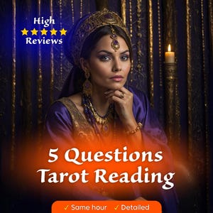 SAME HOUR | 5 Question Tarot Reading, Tarot Cards Reading, Same Day Tarot Reading, Psychic Love Tarot Reading, Love, Career, Future Reading