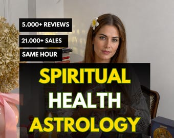 Spiritual Health Astrology Reading, Personalized Birth Chart Wellness Insights, Energy Balance and Self Care PDF