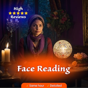 SAME HOUR | Face Reading, Face Analysis, Face Photo Reading, Psychic Reading, Clairvoyant Reading, Psychic Guidance, Same Day Reading, Face