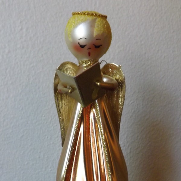 Vintage Large Glass Angel Ornament Italy