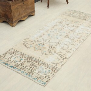 2x7 Ft Vintage Runner | Beige Runner | Oushak Runner | Kitchen Runner | Entryway Runner | 2x7 Runner | Blue Runner | Turkish Runner