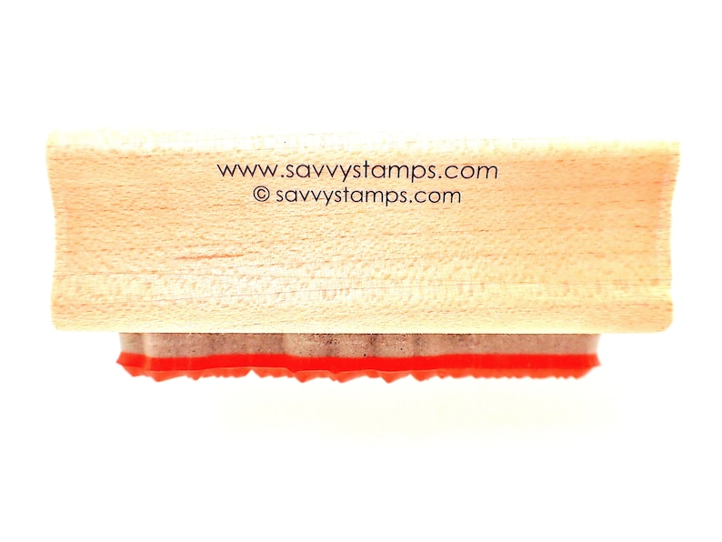 Savvy WARMEST HOLIDAY WISHES Wood Mount Rubber Stamp