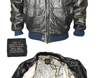 Chaqueta de cuero de piloto militar de Avirex