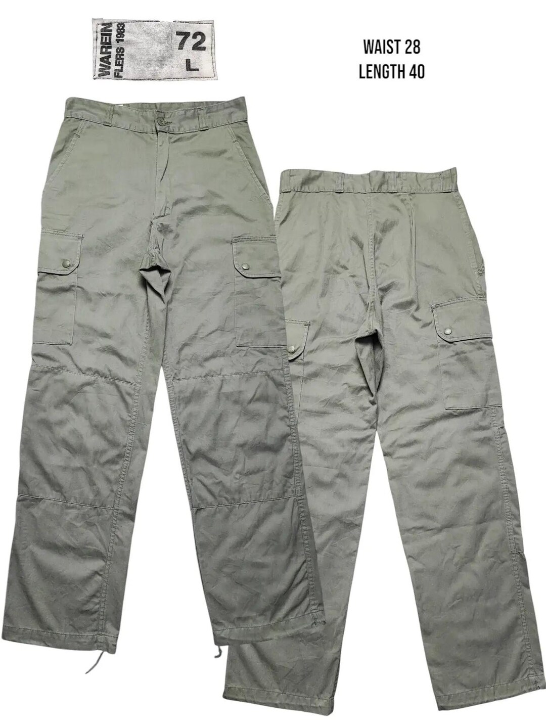 80's Australian Army Fatigue Cargo Pants Vintage 80s Thrashed