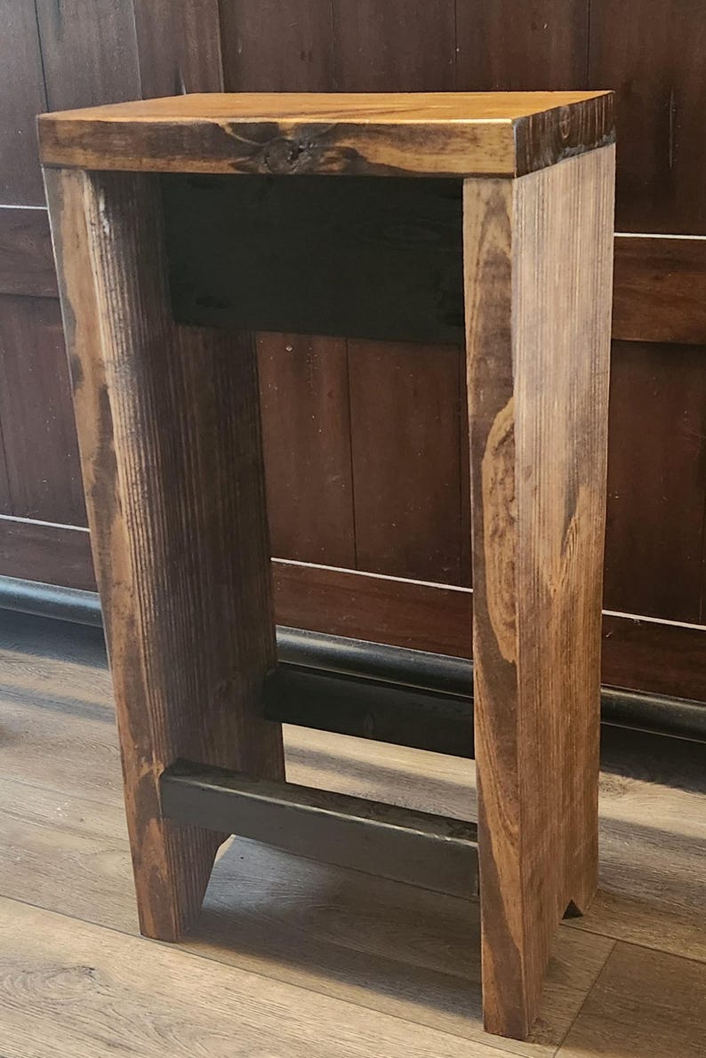 Homade Rustic Bar Stools Handmade Rustic Wooden Bar Stool - Etsy