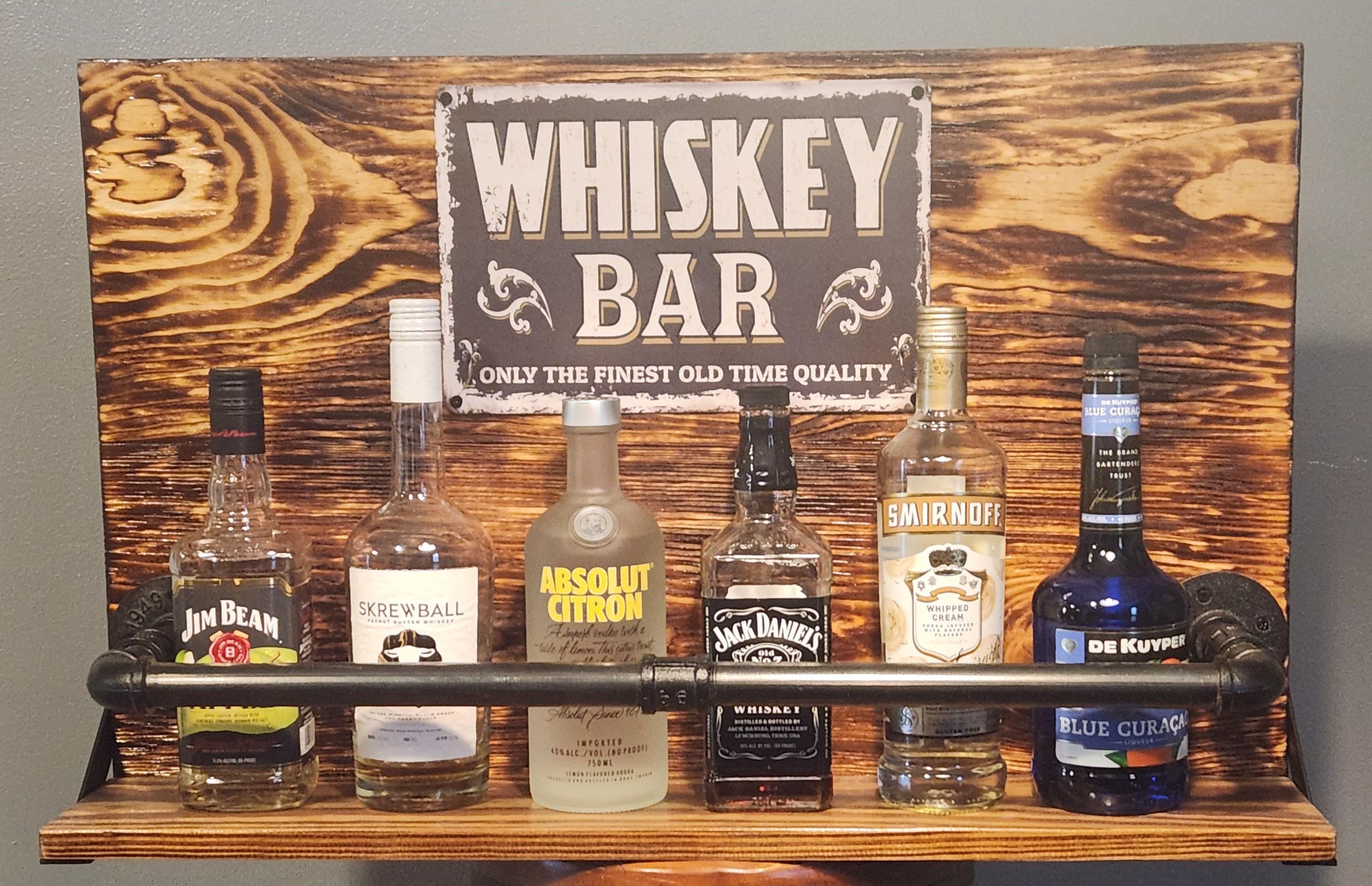 Rustic Whiskey Rack - Etsy