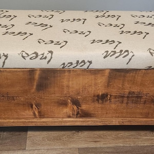 Rustic Pine Storage Bench - Etsy