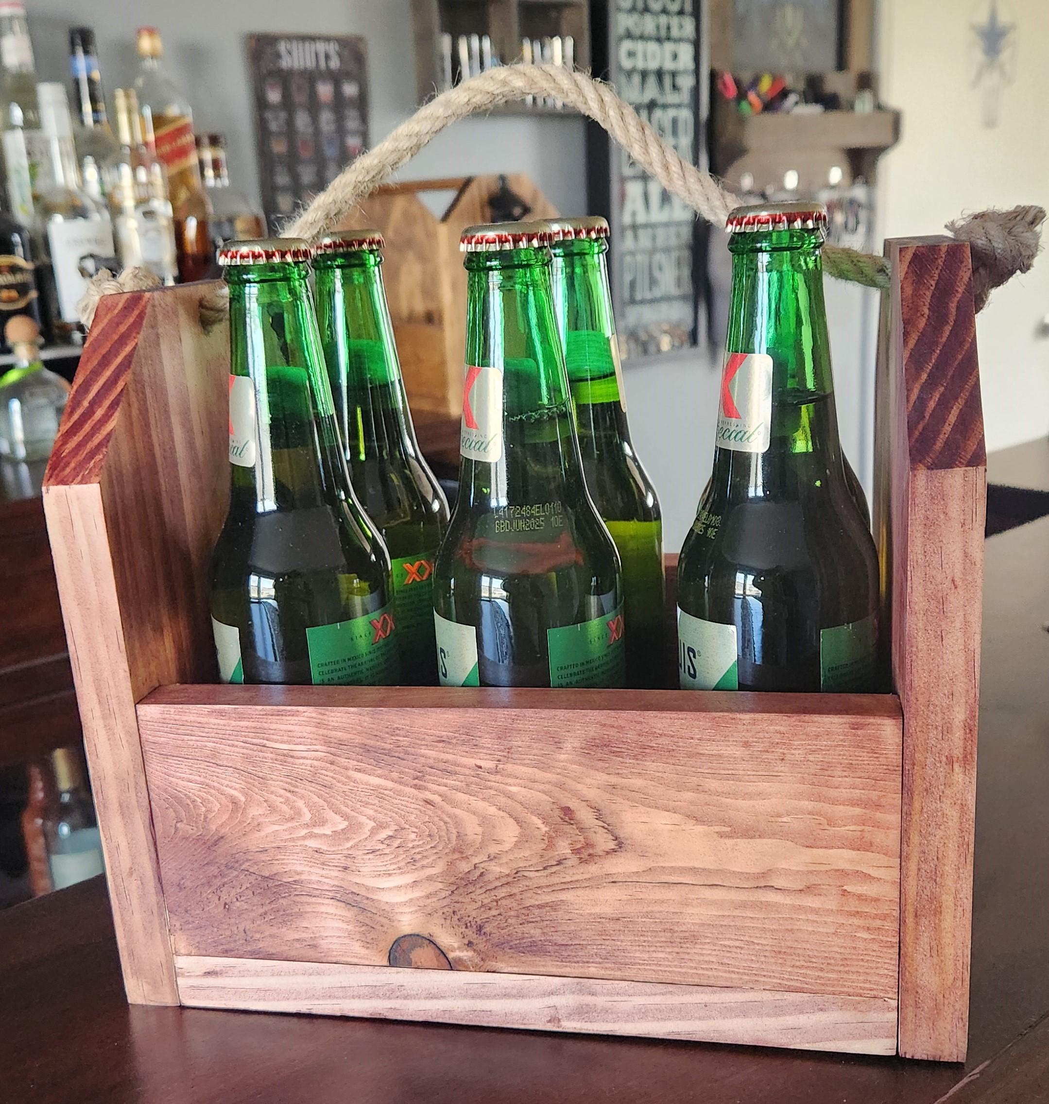 Rustic 6 Pack Beer Wood Carrier - Etsy