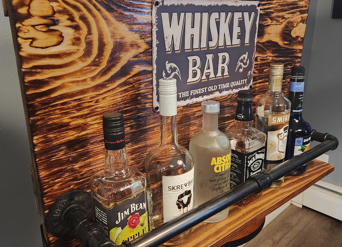 Rustic Whiskey Rack - Etsy