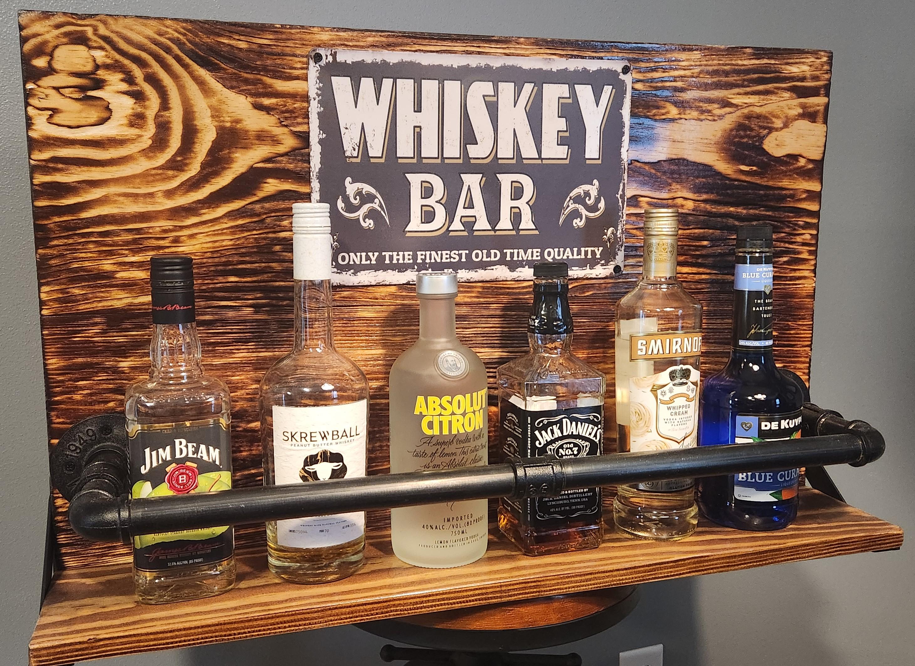 Rustic Whiskey Rack - Etsy