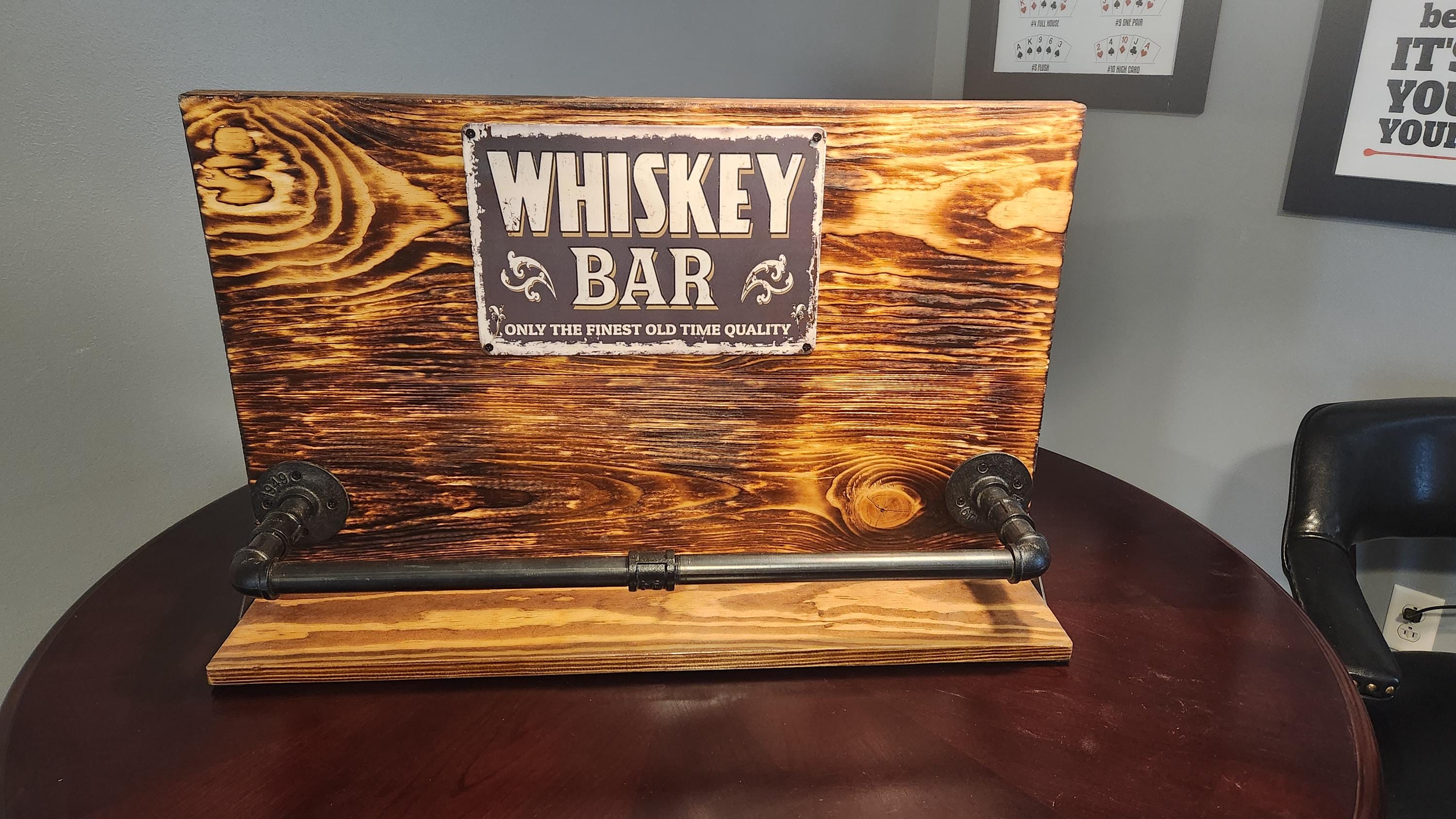 Rustic Whiskey Rack - Etsy