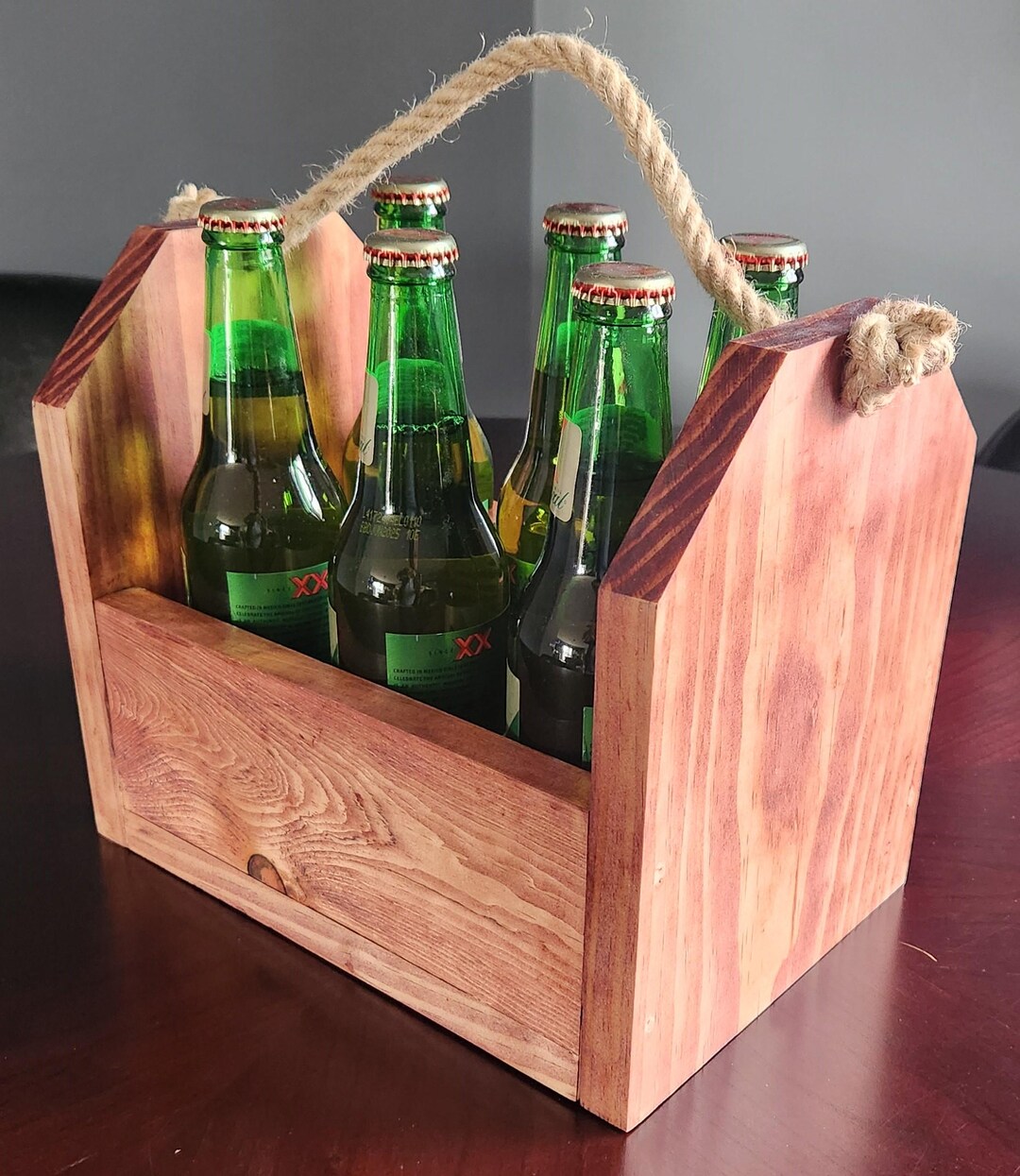 Rustic 6 Pack Beer Wood Carrier - Etsy