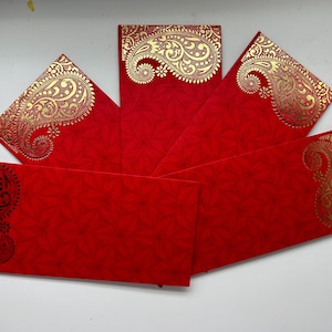 Geschenkenvelop x 10, feestelijke cadeau-envelop, Diwali-cadeau-envelop, bruiloft Shagun cadeau-envelop, etnische cadeaukaart, Indiase cadeaubon