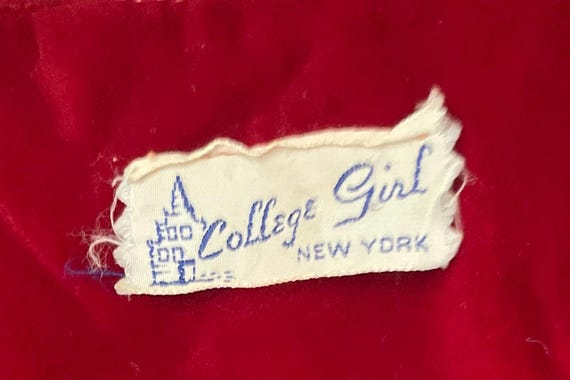 1950’s Red Velvet Party Dress! 50’s Swing dress, … - image 7