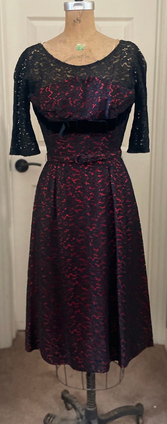 1950’s Black Lace Cocktail dress