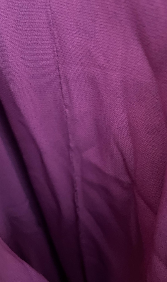 1930’s Grape and Chartreuse Striped  Dressing Gow… - image 8