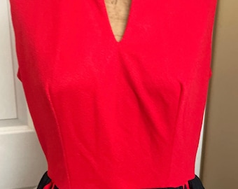 1970’s Red and Black print Maxi dress, 70’s party dress, 1960’s maxi dress, Halloween costume, 70’s party,