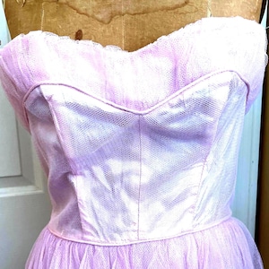 1950’s Light Pink Tulle Prom Dress * 50’s Cupcake Dress * 50’s formal Dress * 50’s tulle prom dress * Vintage Prom Dress * Homecoming Dress