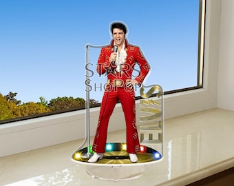 Elvis Presley Deko Figur, Aufsteller, Geburtstagsgeschenk, Elvis Presley Puppe, Selten, ArtWork 4K, Elvis Presley Merch, Foto, Elvis Memorabilie