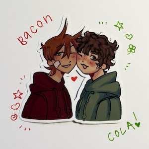 baconcola tord x edd sticker eddsworld - 2.5in