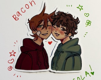 baconcola tord x edd sticker eddsworld - 2.5in