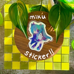 hatsune miku holographic sticker | 3in