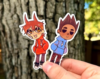tom and tord sticker set eddsworld - 3in