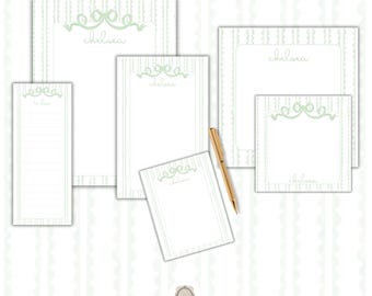 Blocco note personalizzato Mint Scallop – Scegli tra 6 formati / 50 pagine / Belle Blanc Papetier