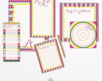 Blocco note personalizzato / Bold Chic / Scegli tra 6 formati / 50 pagine / Belle Blanc Papetier