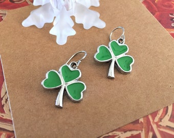 Three Leaf Clover St. Patrick's Celtic Earrings