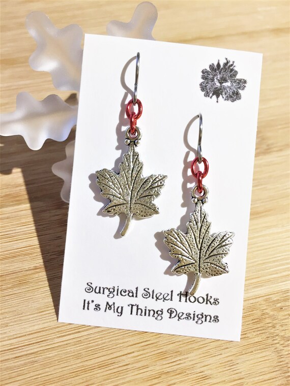 Canadian maple shop leaf earrings