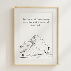 Prova de Fé | Mórmon SUD | Pôster Inspirador | Arte de Parede | Para Imprimir