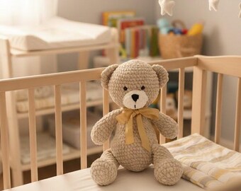 Oso de peluche amigurumi hecho a mano: juguete de peluche, regalo para bebé