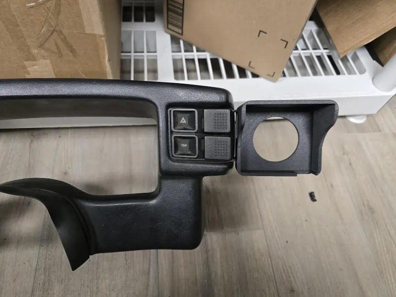 Interruptor de luz de emergencia Holley EFI de 3,5 pulgadas para Terminator X/Sniper, impreso en 3D, para Ford Mustang 1987-1993 - CarChains3d Sunvisor W/ CAN Cable Access