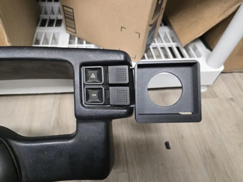 Interruptor de luz de emergencia Holley EFI de 3,5 pulgadas para Terminator X/Sniper, impreso en 3D, para Ford Mustang 1987-1993 - CarChains3d W/O Sunvisor W/O CAN Access (Hidden Wire)