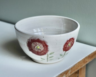 White berry bowl,Clay colander,Pottery Colander,ceramic bowl,clay sieve,summer pottery,Berry colander,Small serving dish,harvest bowl