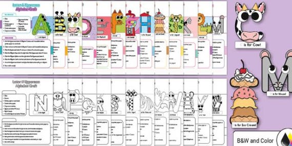 Uppercase Letters A-Z Craft Activity Pack