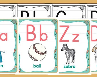 Boho Alphabet Posters: Rustic Classroom ABC Wall Art (Printable Digital Download