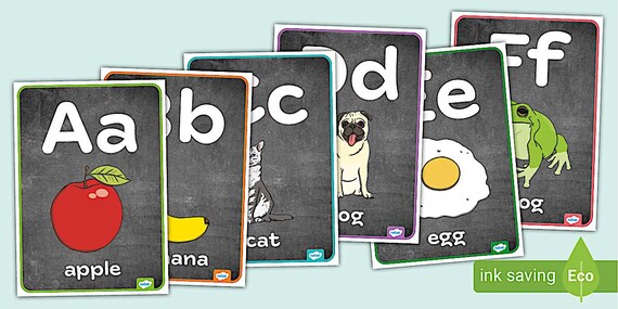Chalkboard Alphabet Posters