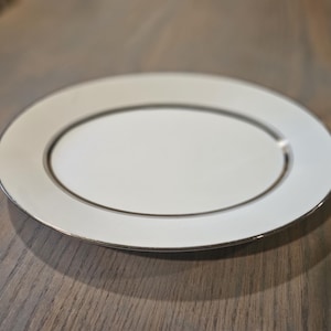 Vintage Noritake Oval Serving Platter: Platinum Trim China, Galaxy 6527,  Free US Shipping