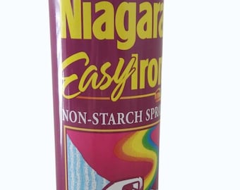 Spray antiaderente Niagara Easy Iron Vtg, bomboletta aerosol da 20 oz, ideale per cucito e quilting.