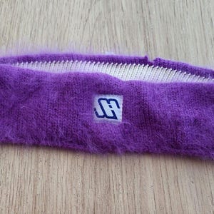 Murray Merkley Vintage Pure Virgin Wool Handmade Headband Made in Canada Vintage Murray Merkley Canadian Pure Wool Knit Headband Blue  main image 3