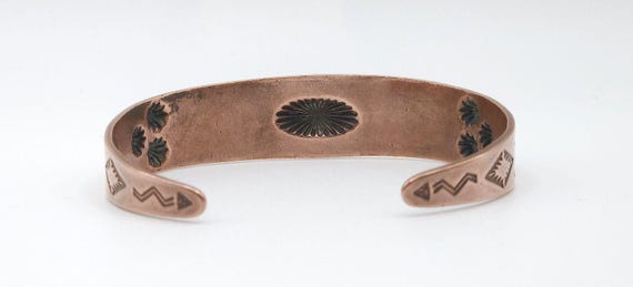 Vintage Copper Native American Thunderbird Cuff B… - image 4