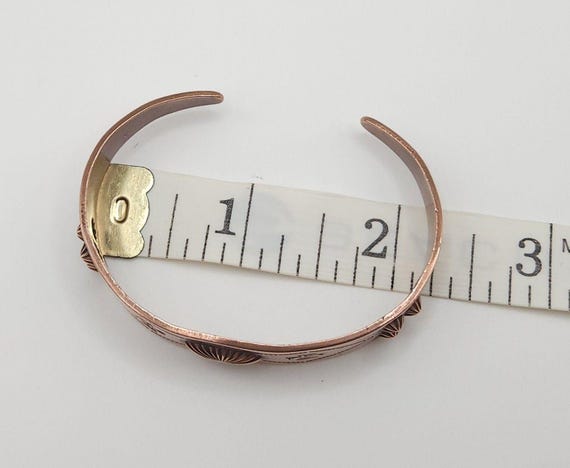 Vintage Copper Native American Thunderbird Cuff B… - image 6