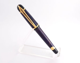 Vintage Waterman Phileas Füllfederhalter Lila Marmor Goldrand Frankreich