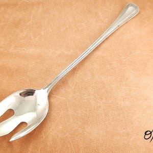 Vintage Italiaanse verzilverde 10,5" 3-tanden saladevork